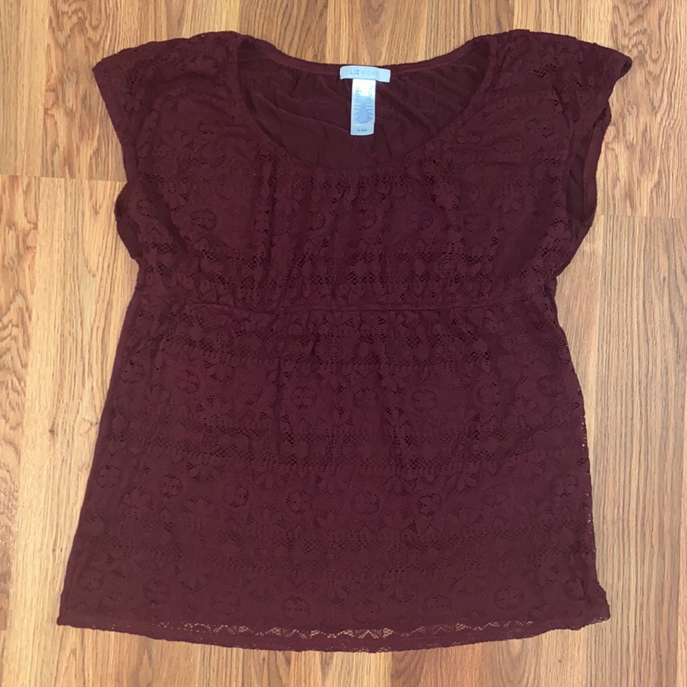 Lizwear Maroon Babydoll Top